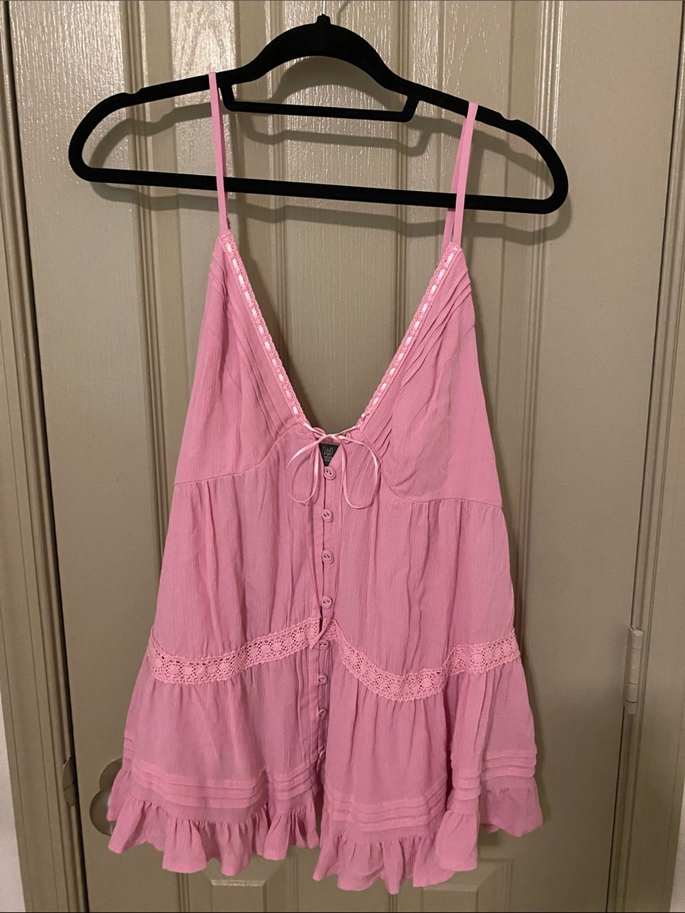 wild fable Pink Tiered Button-Front Camisole